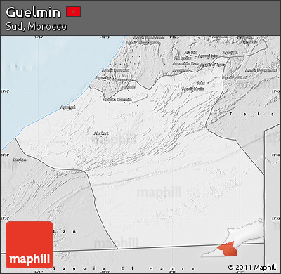 Silver Style Map of Guelmin