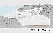 Gray Panoramic Map of Guelmin