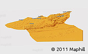 Political Panoramic Map of Guelmin, cropped outside