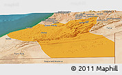 Political Panoramic Map of Guelmin, satellite outside