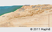 Satellite Panoramic Map of Guelmin