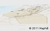 Shaded Relief Panoramic Map of Guelmin, lighten
