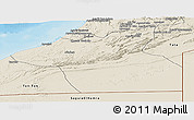 Shaded Relief Panoramic Map of Guelmin