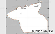 Gray Simple Map of Guelmin, cropped outside