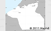 Gray Simple Map of Guelmin, single color outside