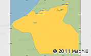 Savanna Style Simple Map of Guelmin, single color outside