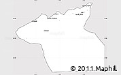 Silver Style Simple Map of Guelmin, cropped outside