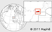 Blank Location Map of Laayoune