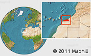 Satellite Location Map of Laayoune