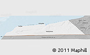 Gray Panoramic Map of Laayoune