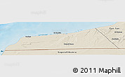 Shaded Relief Panoramic Map of Laayoune