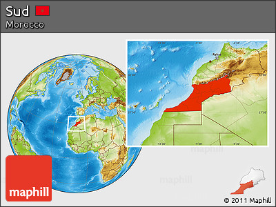 Physical Location Map of Sud