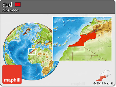 Physical Location Map of Sud