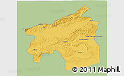 Savanna Style 3D Map of Ouarzazate, single color outside