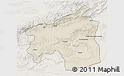 Shaded Relief 3D Map of Ouarzazate, lighten