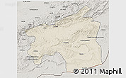 Shaded Relief 3D Map of Ouarzazate, semi-desaturated
