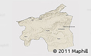 Shaded Relief 3D Map of Ouarzazate, single color outside