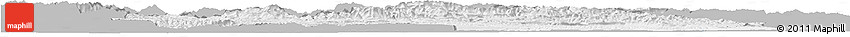 Gray Horizon Map of Ouarzazate, single color outside