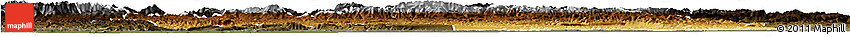 Physical Horizon Map of Ouarzazate, darken
