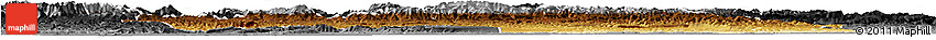 Physical Horizon Map of Ouarzazate, darken, desaturated