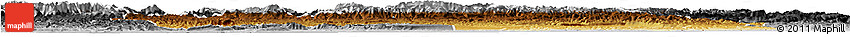 Physical Horizon Map of Ouarzazate, desaturated