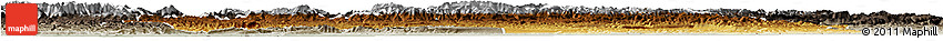 Physical Horizon Map of Ouarzazate, semi-desaturated