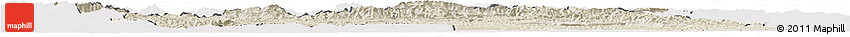 Shaded Relief Horizon Map of Ouarzazate, cropped outside