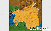 Political Map of Ouarzazate, darken