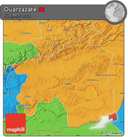 Political Map of Ouarzazate