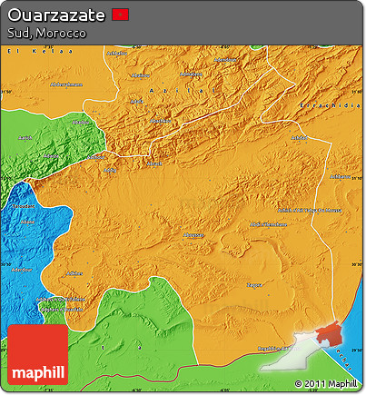 Political Map of Ouarzazate