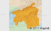 Political Map of Ouarzazate, lighten