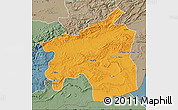 Political Map of Ouarzazate, semi-desaturated