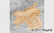 Satellite Map of Ouarzazate, desaturated