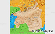 Satellite Map of Ouarzazate, political outside