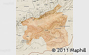 Satellite Map of Ouarzazate, shaded relief outside