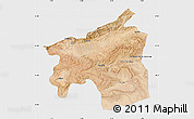 Satellite Map of Ouarzazate, single color outside