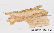 Satellite Panoramic Map of Ouarzazate, cropped outside