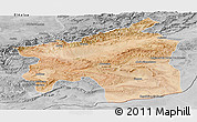 Satellite Panoramic Map of Ouarzazate, desaturated