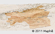 Satellite Panoramic Map of Ouarzazate, lighten