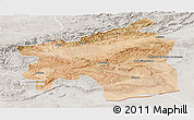 Satellite Panoramic Map of Ouarzazate, lighten, semi-desaturated