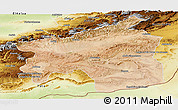 Satellite Panoramic Map of Ouarzazate, physical outside