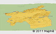 Savanna Style Panoramic Map of Ouarzazate, single color outside