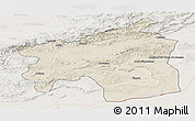 Shaded Relief Panoramic Map of Ouarzazate, lighten
