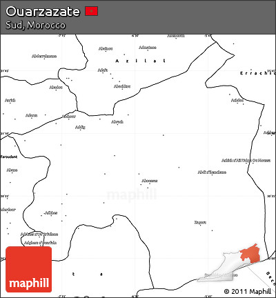 Blank Simple Map of Ouarzazate