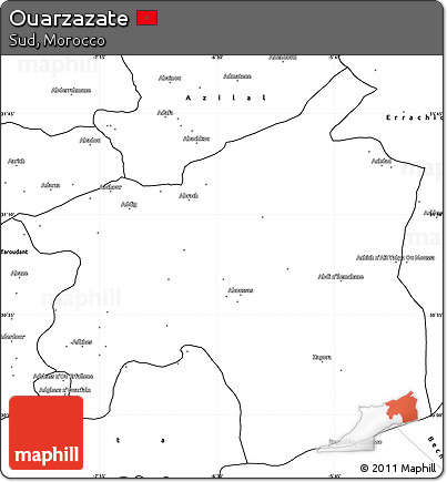 Blank Simple Map of Ouarzazate