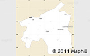 Classic Style Simple Map of Ouarzazate, single color outside
