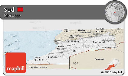 Classic Style Panoramic Map of Sud