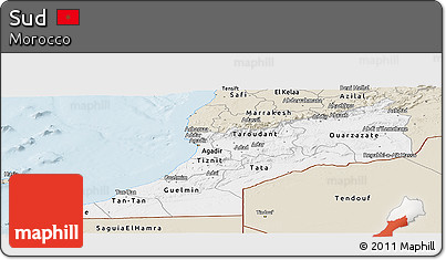 Classic Style Panoramic Map of Sud