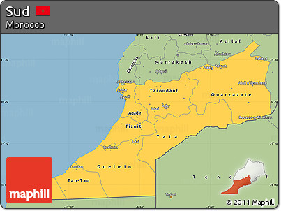 Savanna Style Simple Map of Sud
