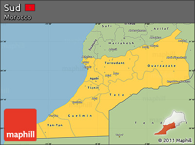 Savanna Style Simple Map of Sud